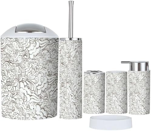 6 Piece Asian Style Bathroom Accessories Set
