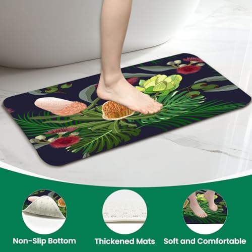 4 Pieces Shower Curtain Set with Rugs and Toilet Lid Cover