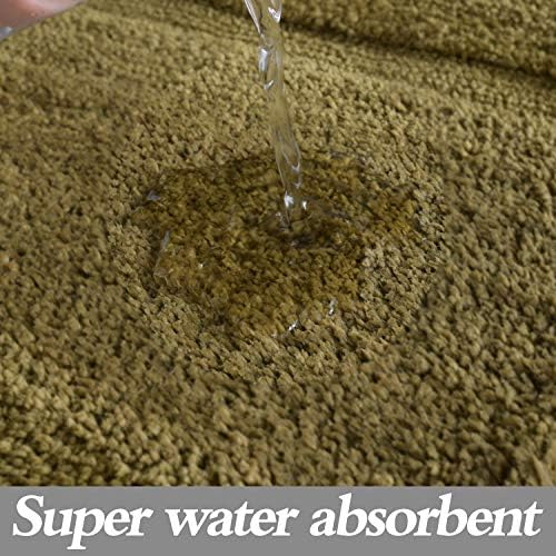 TOMORO Non-Slip Microfiber Bath Rug 175 x 27 inch Green