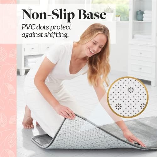 Genteele Non Slip Bath Mat - Quick Dry Memory Foam 17x24
