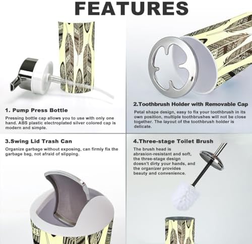 JBNJANKDAV Bathroom Accessories Set 6 Pcs