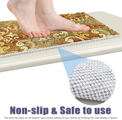 Rectangle Non Slip Shower Mat 2x3ft with Drain Hole