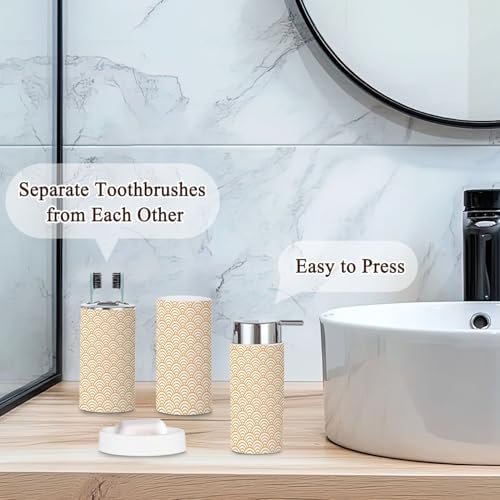 6 Pcs Durable Japanese Style Bathroom Accessories Set