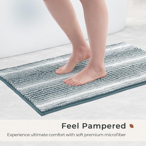 FRESHMINT Ombre Chenille Bath Rug Set 2 Piece 1