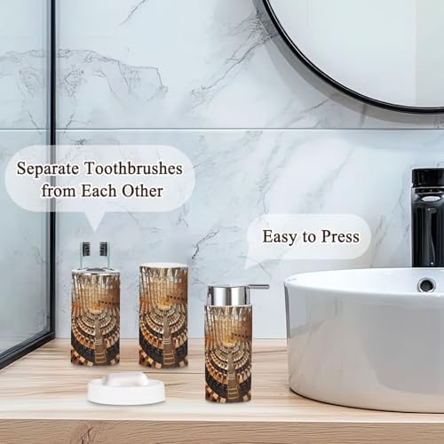 6 Piece Boho Style Bathroom Accessories Set 1