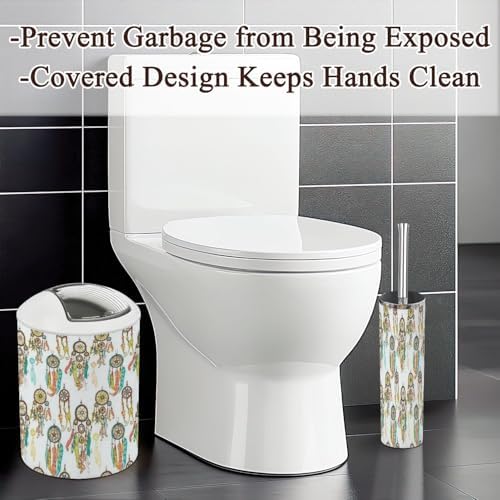 Bathroom Accessories Set 6 Pcs White Dream Catchers Toothbrush Holder