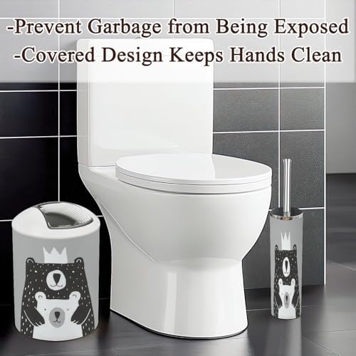 Bathroom Accessories Set 6 Pcs Big Bear Little Baby Bear Design