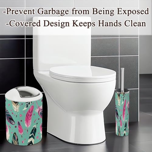 JBNJANKDAV 6-Piece Ethnic Feathers Bathroom Accessories Set