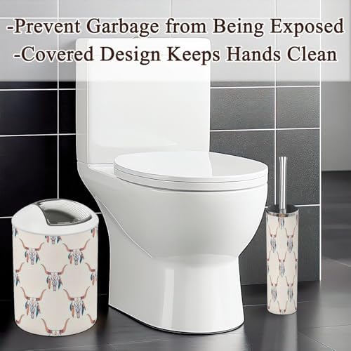 Tribal Bull Skull Bathroom Accessories Set 6 Pcs