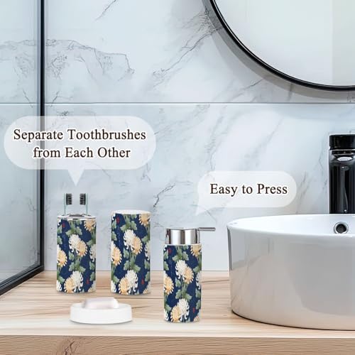 Bathroom Accessories Set 6 Pcs Modern Durable Decor