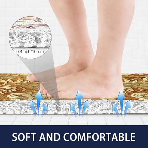 Rectangle Non Slip Shower Mat 2x3ft with Drain Hole