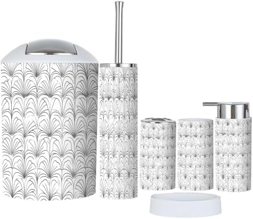 Boho Art Bathroom Accessory Set 6 Piece 1