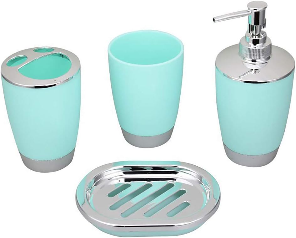 Wilove 4Pcs Set Plastic Bathroom Accessories