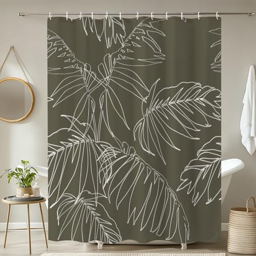 4 Piece Shower Curtain Set with Rugs and Mats 1