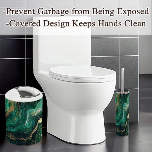6 Piece Green Marble Bathroom Accessories Set
