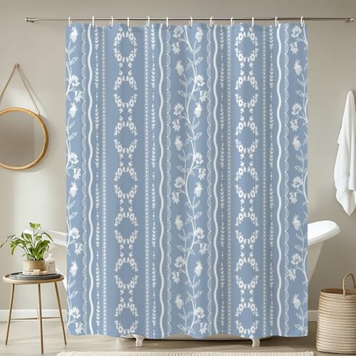 4 Pieces Shower Curtain Set with Rugs