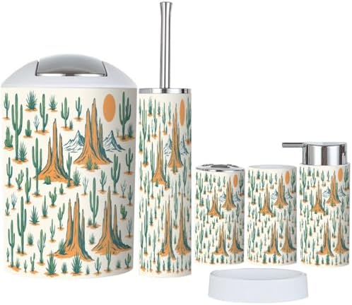 Boho Desert Bathroom Accessory Set 6 Piece