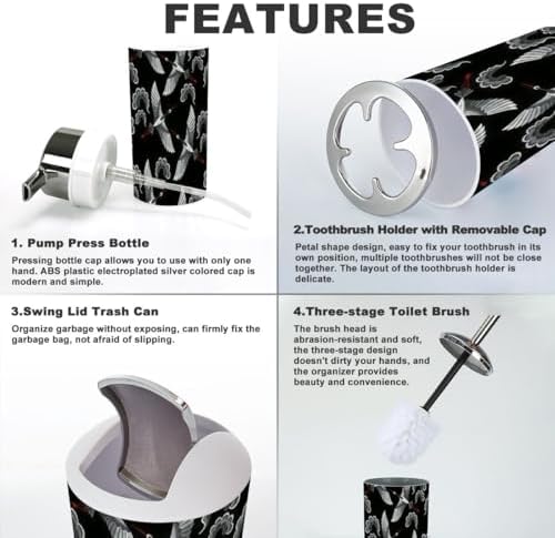 JBNJANKDAV 6 Pcs Bathroom Accessories Set