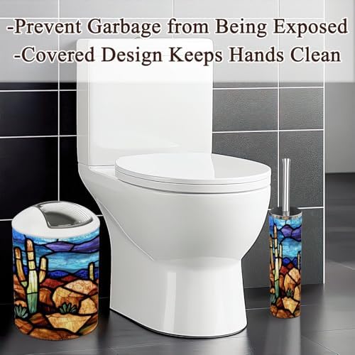 6 Piece Desert Stained Glass Bathroom Set