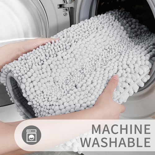 Yimobra Luxury Bath Rug Mat 36x24 Silver
