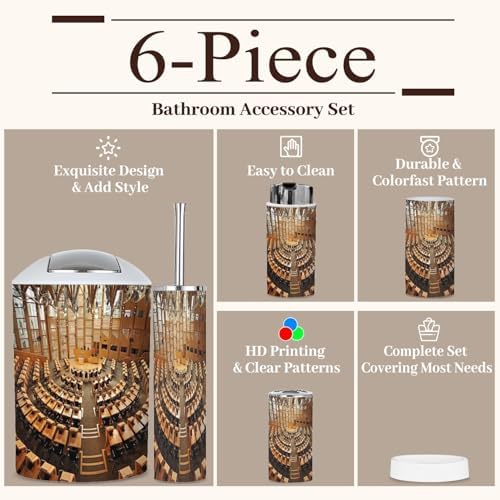 6 Piece Boho Style Bathroom Accessories Set 1