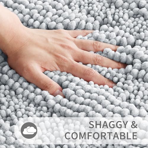 Yimobra Luxury Bath Rug Mat 36x24 Silver