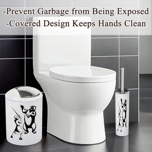 Bathroom Accessories Set 6 Pcs Durable White Modern Storage