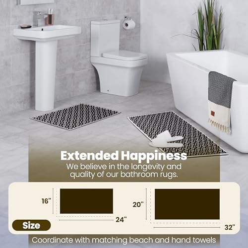 GOLD CASE Bath Rugs Set of 2 Beige 16x24 20x32
