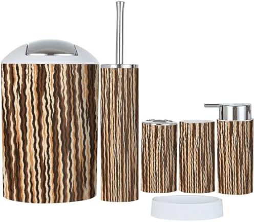 Boho Abstract Bathroom Accessory Set 6 Piece