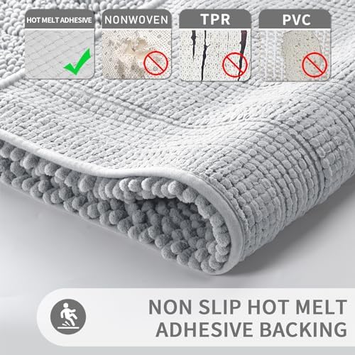 Yimobra Luxury Bath Rug Mat 36x24 Silver