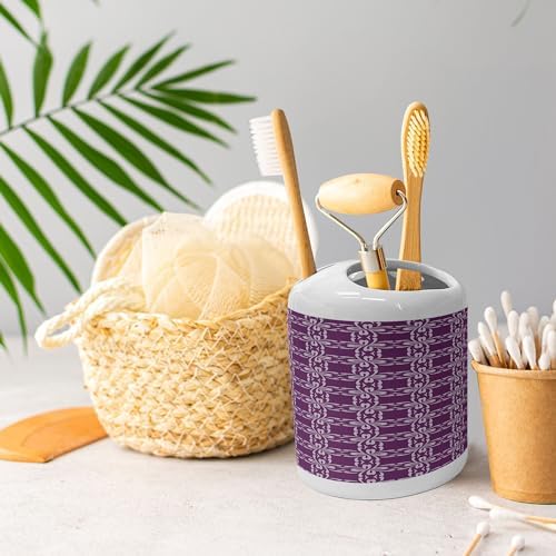 Ambesonne Ceramic Soap Toothbrush Holder Set 2 Pcs