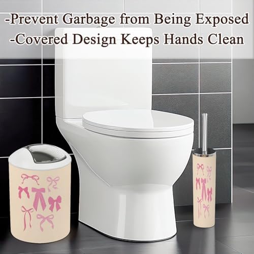 6 Piece Boho Bathroom Accessories Set with Seamless Print