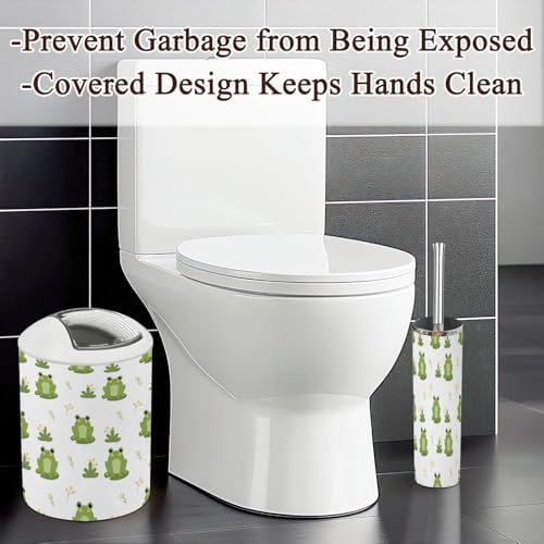 6 Piece Cute Frogs Bathroom Accessories Set 1