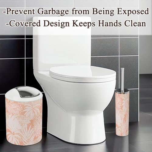 6-Piece Tropical Leaves Bathroom Accessories Set