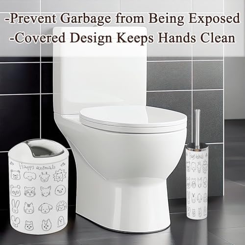 JBNJANKDAV 6 Pcs Cute Animal Bathroom Accessories Set