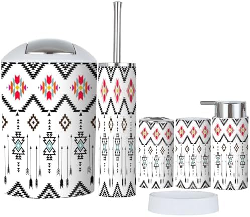 Bathroom Accessories Set 6 Pcs Modern Decor