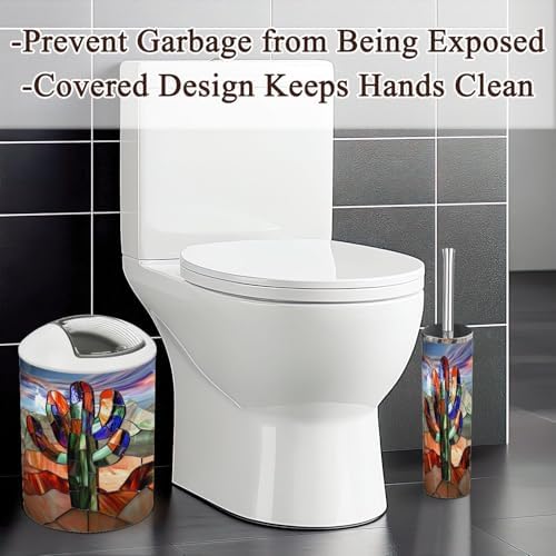 6 Piece Abstract Cactus Bathroom Accessories Set
