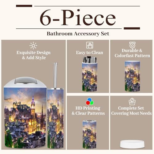 Edinburgh City Castle Bathroom Accessories Set 6 Piece 1