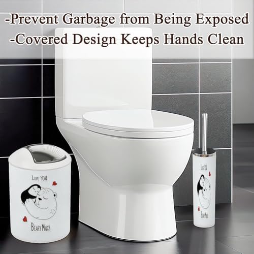 Bathroom Accessories Set 6 Pcs with Penguin and Bear Design