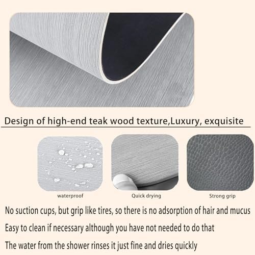 BETOVV Cushioned Shower Mat - Non-Slip Textured Extra Large