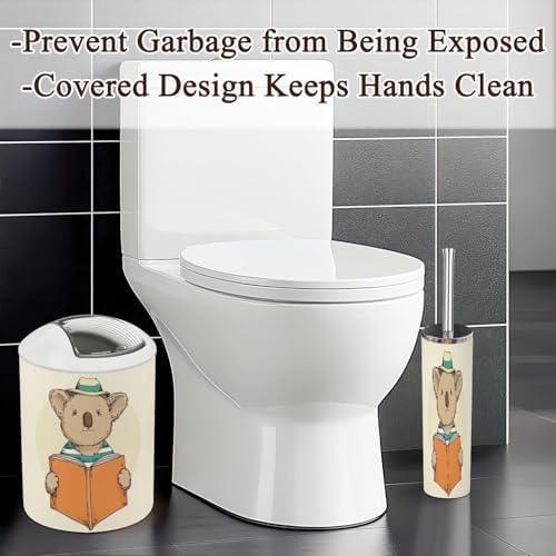 6 Pcs Cute Bathroom Accessories Set with Koala Hat and Reading Book