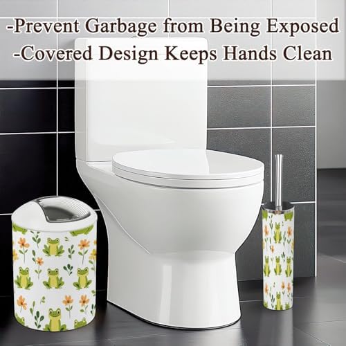 6 Piece Cute Frogs Bathroom Accessories Set
