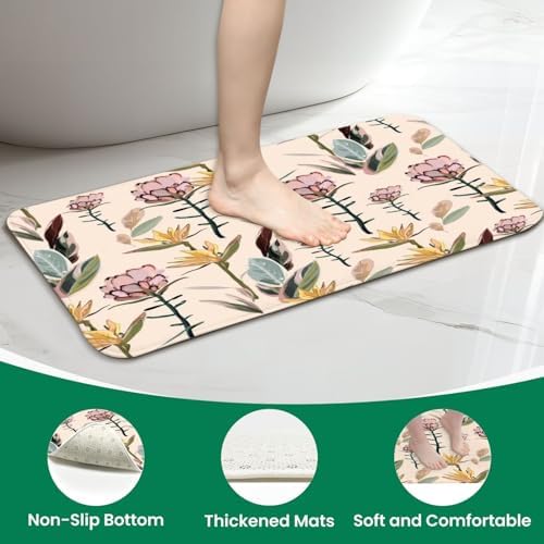 4 Piece Shower Curtain Set with Rugs Mats and Toilet Lid Cover