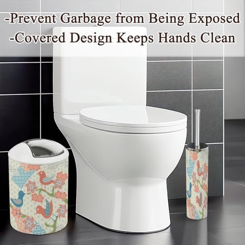 Modern 6-Piece Bathroom Accessories Set with Abstract Design