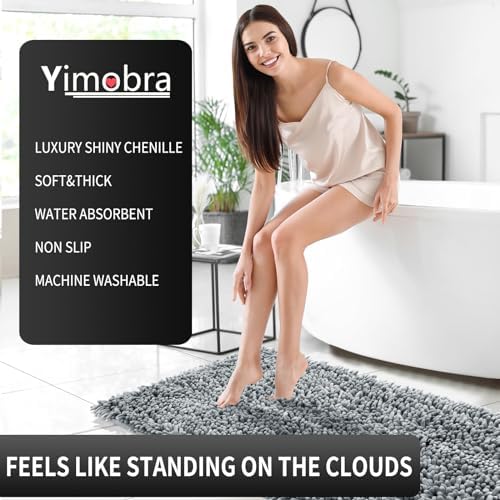 Yimobra Long Chenille Bath Rug Mat 441 x 24