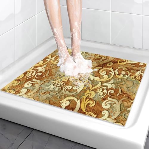 Rectangle Non Slip Shower Mat 2x3ft with Drain Hole