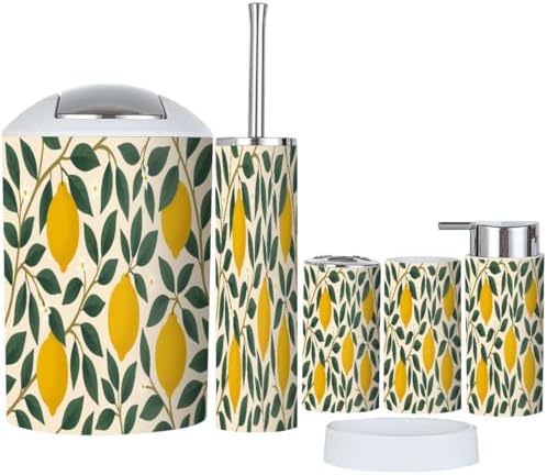 Boho Tropical 6-Piece Bathroom Accessory Set