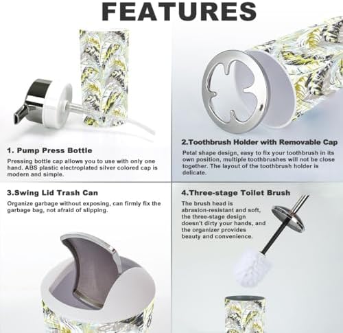 Bathroom Accessories Set 6 Pcs Modern Seamless Design 1