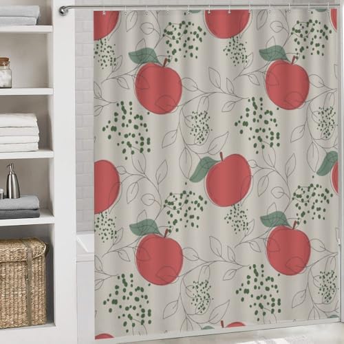 Kuizee 4-Piece Bathroom Set with Non-Slip Mats and Shower Curtain