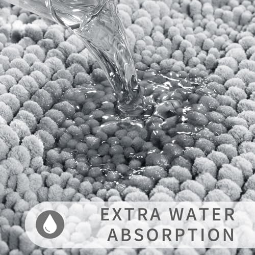 Yimobra Luxury Bath Rug Mat 36x24 Silver